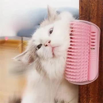 New Pet Cat Corner Scrubber Massager Cat Scratching Scratching Scratcher Cat Brush Comb Massage Corner Brush Pet Supplies