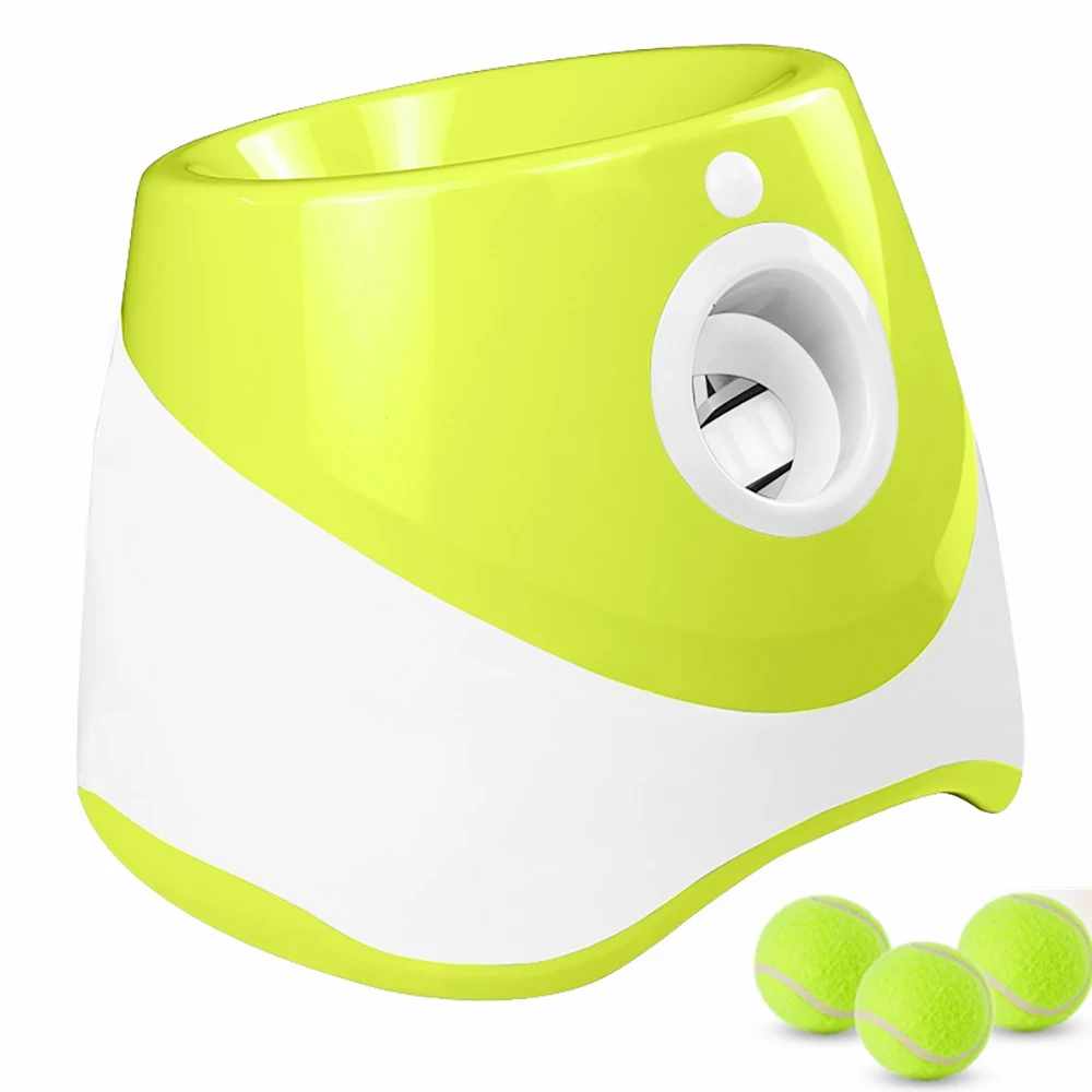 Automatic Throwing Machine Catapult for Dog Pet Toys Tennis Launcher Pet Ball Throw Device 3/6/9M Section + 3 Balls Dog Training
